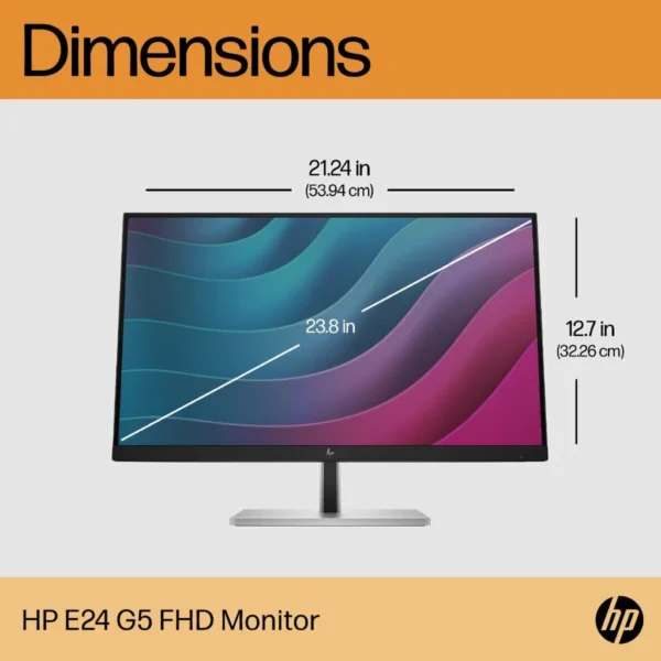 my-11134207-7rasa-m0fm8h97cbvf25.webp HP E24 G5 23.8 inch FHD Monitor